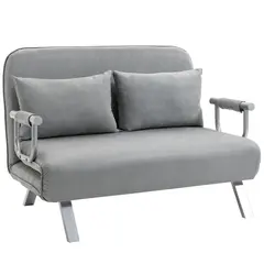Buy Two-Seater Click-Clack Sofa Bed - Light Grey