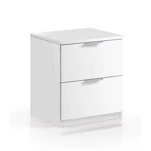 Buy Nina 2 Drawer Bedside Cabinet Artic White
