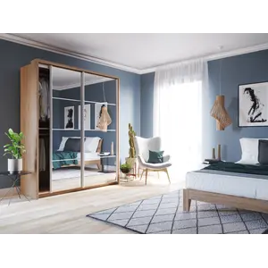 Buy Arti 17 - 2 Sliding Door Wardrobe 180cm, Colour: Oak