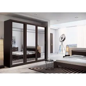 Buy Arti 2 - 3 Sliding Door Wardrobe 250cm, Colour: Wenge
