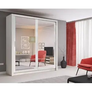 Buy Arti 8 - 2 Sliding Door Wardrobe 203cm, Colour: White Matt