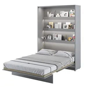 Buy BC-01 Vertical Wall Bed Concept 140cm, Colour: Grey Matt