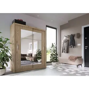 Buy Idea 02 - 2 Sliding Door Wardrobe 180cm, Colour: Oak