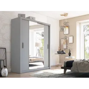Buy Idea 03 - 2 Sliding Door Wardrobe 180cm, Colour: Grey Matt