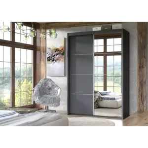 Buy Inova Sliding Door Wardrobe 150cm, Colour: Graphite