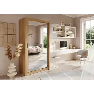 Buy Arti 19 - 2 Sliding Door Wardrobe 120cm, Colour: Oak