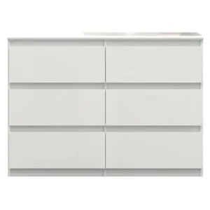 Buy White Gloss Dresser Chest Of Drawers 110cm