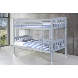 Buy Ashbrook Solid Wood Bunk Bed Grey, Colour: Grey