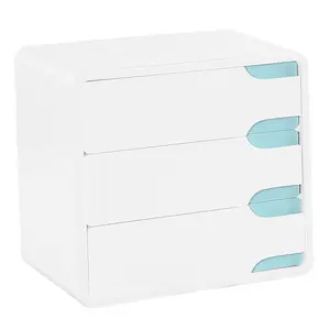 Buy Badini Chest White Matt Gloss 3 Drawer