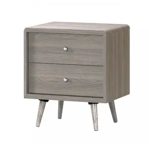 Buy Belvoir Bedside 2 Drawer Grey Oak