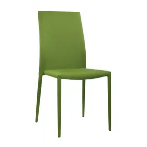 Buy Chatham Fabric Chair Green with Green Metal Legs, Colour: Green
