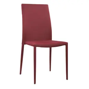 Buy Chatham Fabric Chair Red with Red Metal Legs, Colour: Red