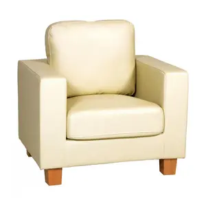 Buy Chesterfield 1 Seater Sofa PU Cream