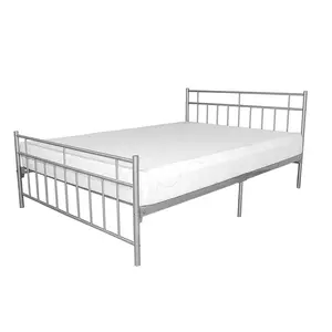 Buy Davina Metal Bed Double Silver