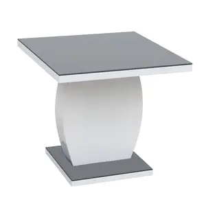 Buy Edenhall Grey Glass Lamp Table Grey & White HG