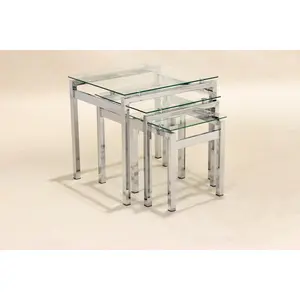 Buy Epsom Nest of Tables Chrome/Glass JOA261