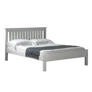 Buy Manila LFE Pine Bed King Size White, Colour: White, Mattresses: Without Mattresses