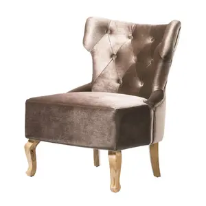 Buy Norton Velvet Chair Beige (2s), Colour: Beige