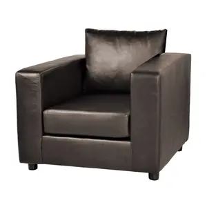 Buy Suffolk 1 Seater Sofa PU Brown, Colour: Brown