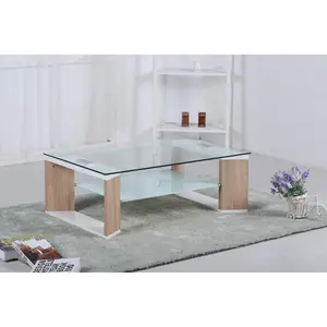 Buy Zola Glass Coffee Table White & Natural