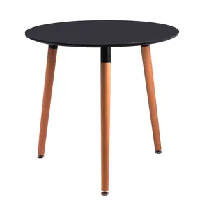 Buy Lilly Round Table Black, Colour: Black