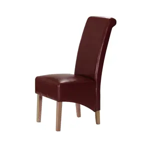 Buy Trafalgar PU Chair Rubberwood Leg Red, Colour: Red