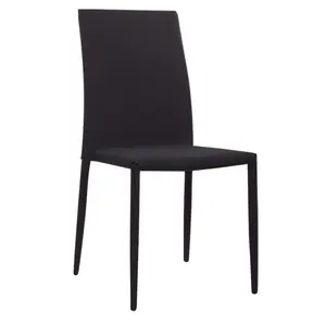 Buy Chatham Fabric Chair Black with Black Metal Legs, Colour: Black