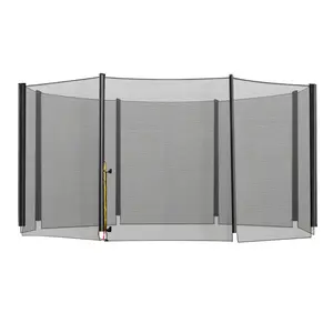 Buy 13ft Trampoline Net Replacement Safety Net Enclosure Net Spare w/ 8 Poles