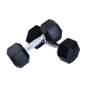 Buy HOMCOM Rubber Hexagonal Dumbbell Set,2 pcs x 10 kg