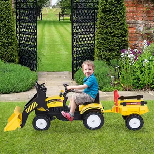 Buy HOMCOM Kids Pedal Go Kart Excavator-Yellow