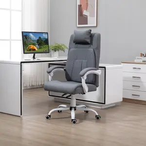 Buy Vinsetto Office Chair w/ Massage Pillow Executive Reclining Ergonomic USB Power Adjustable Height 360В&deg; Swivel Base Grey