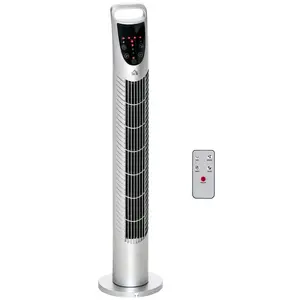 Buy 31" Oscillating Tower Fan with Remote Control, 7.5H Timer, 3 Speed 3 Modes, Electric Floor Standing Cooling Fan for Home Bedroom Office, Silver