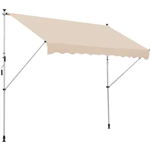 Buy 3x1.5m  Adjustable Outdoor Aluminium Frame Awning Beige