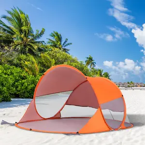 Buy Fibreglass Frame 2 Person Pop-Up Lightweight Camping Tent Orange