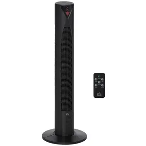 Buy 38" Oscillating Tower Fan with Remote Control, 3 Speed 4 Modes, LCD panel, 12-Hour Timer, Slim Cooling Fan for Home Bedroom Office, Black