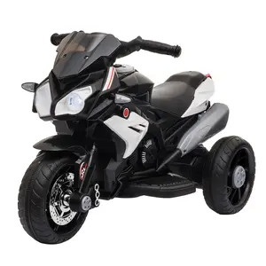 Buy Kids 6V Electric Ride On Motorcycle Electric Motorbike w/ Lights Music Horn 3 Wheel Outdoor Play Toy for 3-5 Years Black