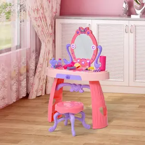 Buy Kids Pretend Play Plastic Vanity Table Set Pink/Purple