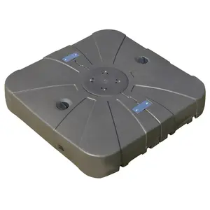 Buy Square Cantilever Patio Parasol Base Water or Sand Filled Stand with Wheels Heavy-Duty, Coffee