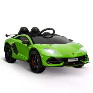 Buy Lamborghini SVJ 12V Kids Electric Ride On Car Sport Racing Toy RC for 3-8 Yrs