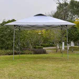 Buy Outsunny 4 x 4m Pop-up Canopy Gazebo Tent with Roller Bag & Adjustable Legs Outdoor Party, Steel Frame, White