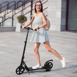 Buy Kick Scooter Foldable Aluminum Ride On Toy For 8+ Adult Teens with Foot Brake, Adjustable Handle, Black