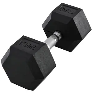 Buy 17.5KG Single Rubber Hex Dumbbell Portable Hand Weights Dumbbell Home Gym