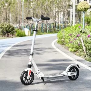 Buy Kick Scooter Height Adjustable Foldable Scooter 200mm Large Wheels Scooters w/ Foot Brak, Shock Absorption Mechanism for Ages 14 Years and Up