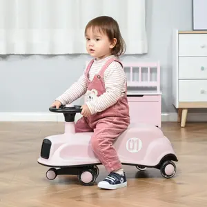 Buy Wiggle Car Ride On Toy w/LED Flashing Wheels, Swing Car for Toddlers, Gears or Pedals - Twist, Turn, Wiggle Movement to Steer, for 2-6 Years