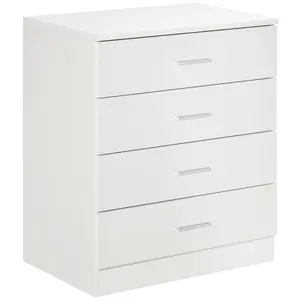 Buy Chest of Drawers, 4 Drawers Storage Cabinet with Metal Rails, Anti-Tip for Playroom, Nursery Room, Hallway, etc