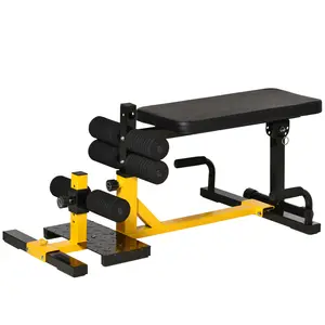 Buy 3-In-1 Squat Machine, Weight Bench and Push up Stand, Adjustable Sit up Bench Leg Press Machine, for Home, Office, Gym Fitness Training, Yellow