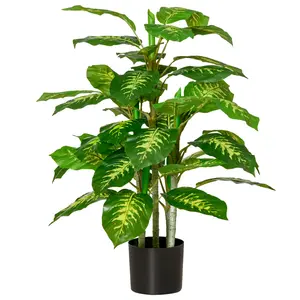 Buy Artificial Evergreen Tree Fake Decorative Plant in Nursery Pot for Indoor Outdoor Decor, 95cm