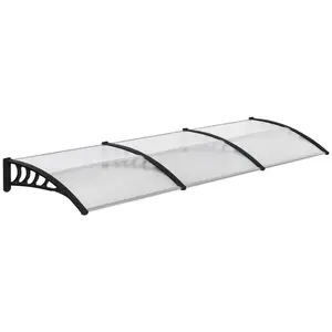 Buy Front Door Canopy, Outdoor Awning, 303 x 96cm Rain Shelter for Window, Porch and Front/Back Door, Clear