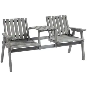 Buy 2-Seater Garden Bench Antique Loveseat for Yard, Lawn, Porch, Patio, Steel, Grey