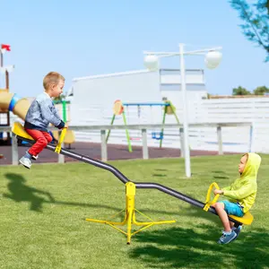 Buy 360 Degree Rotating Seesaw for Kids, Metal Teeter-Totter, Children's Playground Equipment for Outdoor Indoor, 3-10 Years, Yellow